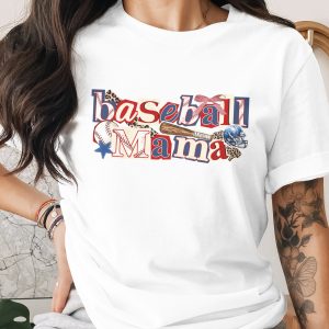 Baseball Mama T-Shirt, Comfort Colors®, Game Day Baseball Mom Shirt, Leopard Print Sports Mama Gift, Distressed Baseball Tee