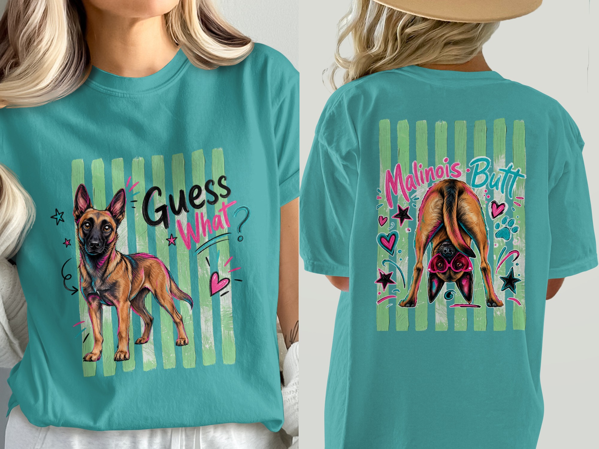 Funny Malinois Butt T-Shirt for Dog Lovers, Belgian Malinois Mama Tee, Cute Pet Owner Gift Idea - Image 3