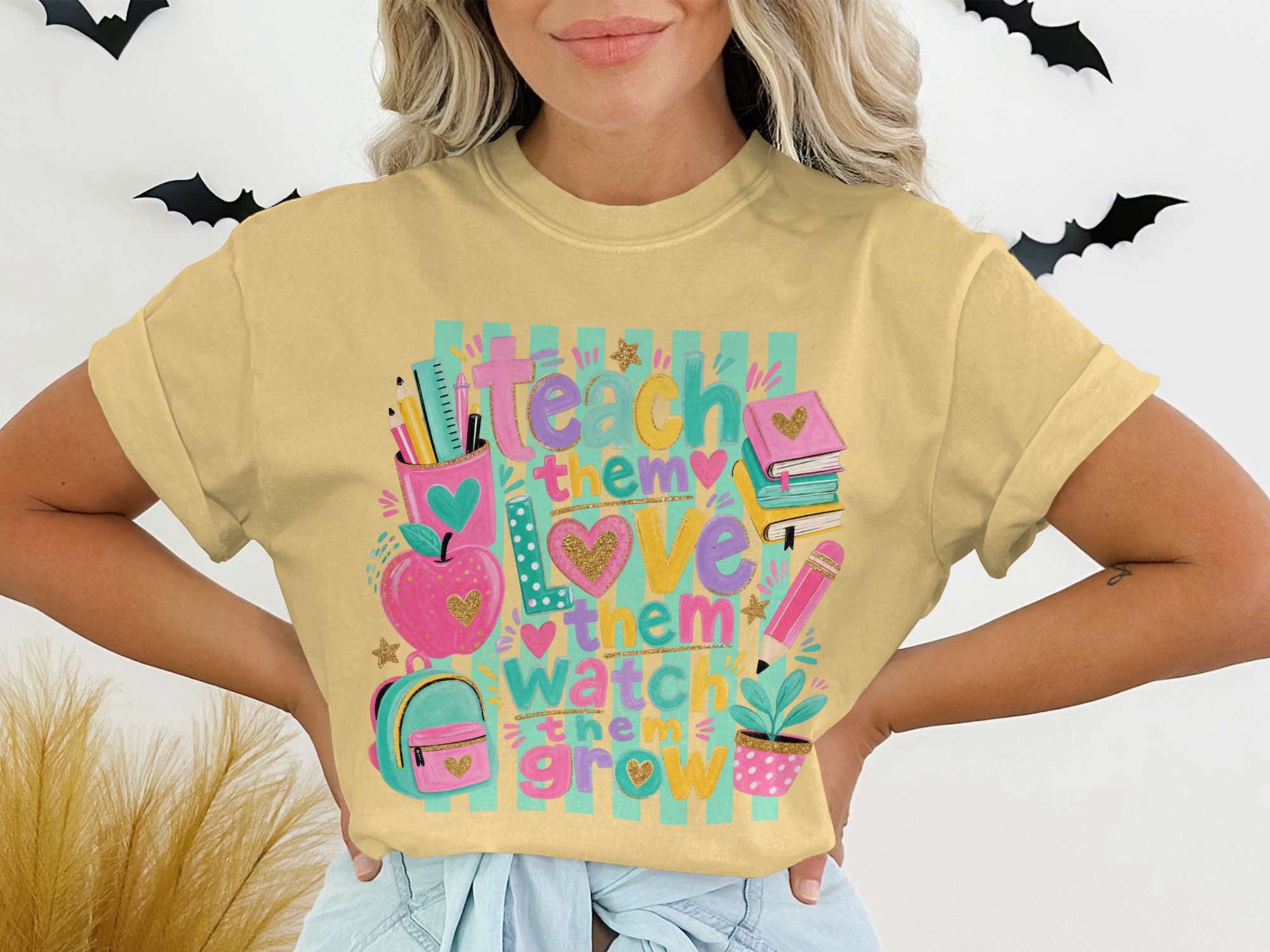Teach Love Grow Teacher Shirt, Educator Appreciation Tee, Back to School Gift, Cute Teacher Life Outfit, End of Year T-Shirt - Image 13
