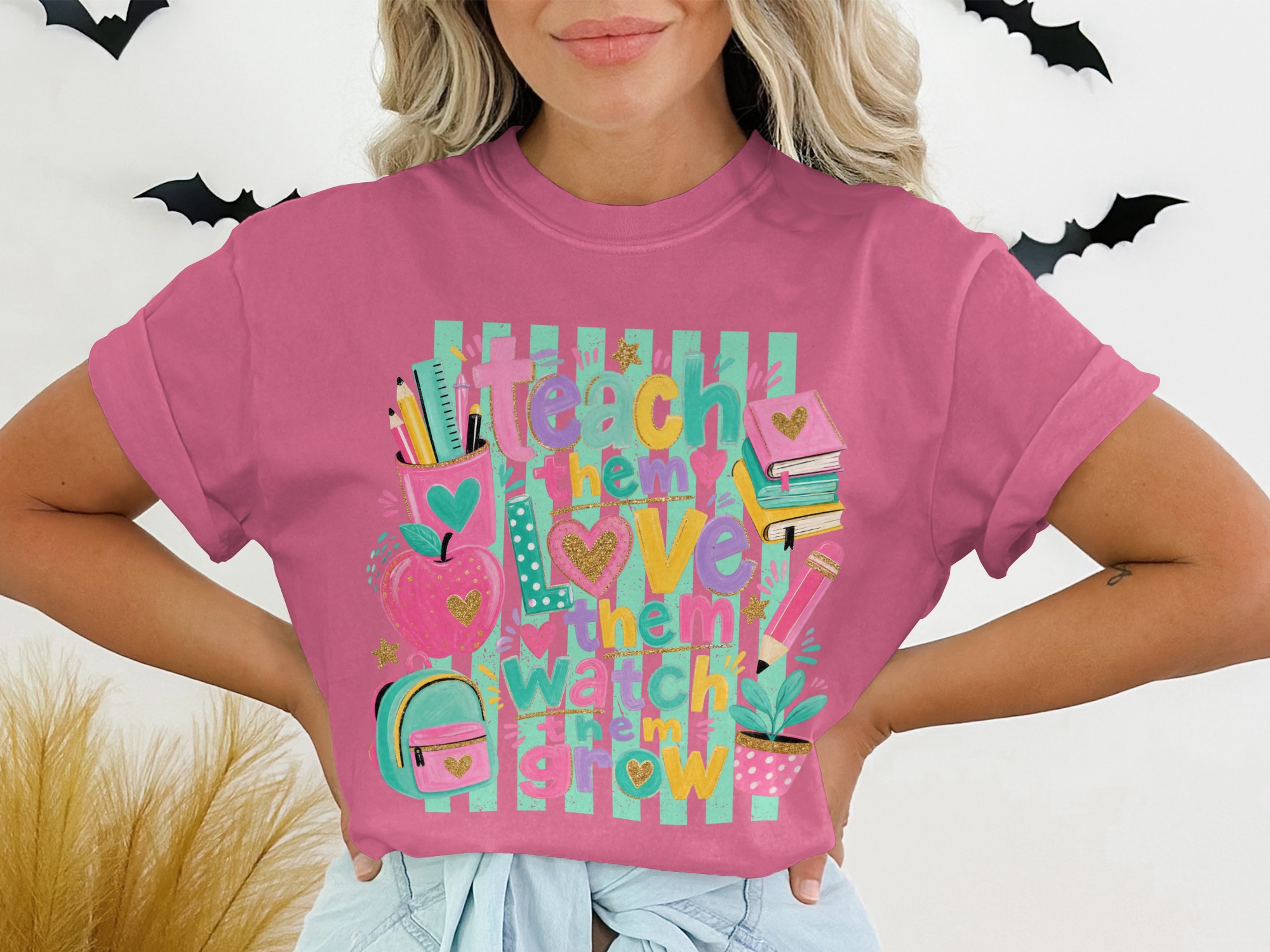 Teach Love Grow Teacher Shirt, Educator Appreciation Tee, Back to School Gift, Cute Teacher Life Outfit, End of Year T-Shirt - Image 12