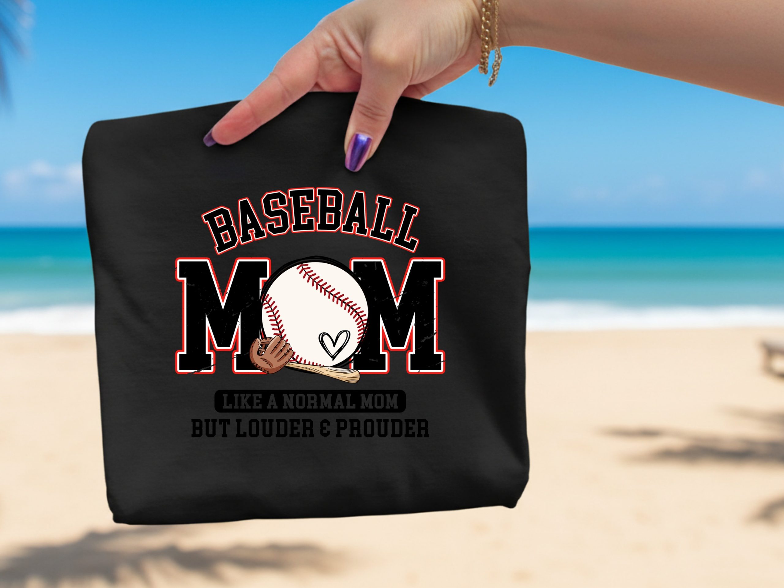 Baseball Mom T-Shirt, Comfort Colors ® Game Day Shirt, Proud Sports Mama Tee, Louder Prouder Mothers Day Gift, Little League Softball Fan - Image 2
