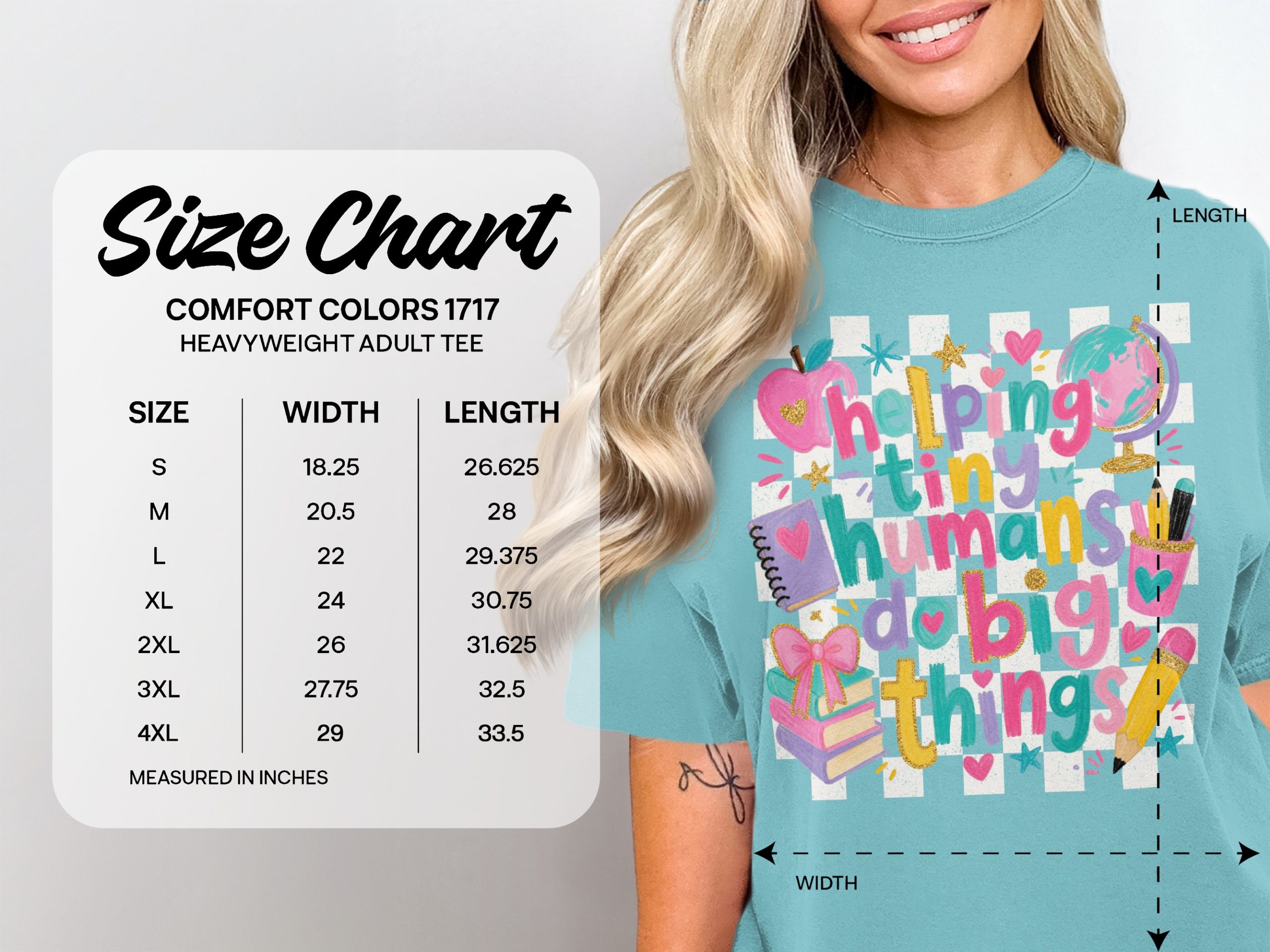 Teacher Appreciation T-Shirt, 'Helping Tiny Humans Do Big Things' Tee, Colorful Educator Gift for Women, Back to School Shirt for Teachers - Image 11