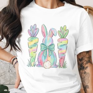 Watercolor Easter Bunny T-Shirt, Comfort Colors ® Cute Pastel Rabbit Tee, Spring Carrot Gift, Whimsical Easter Shirt