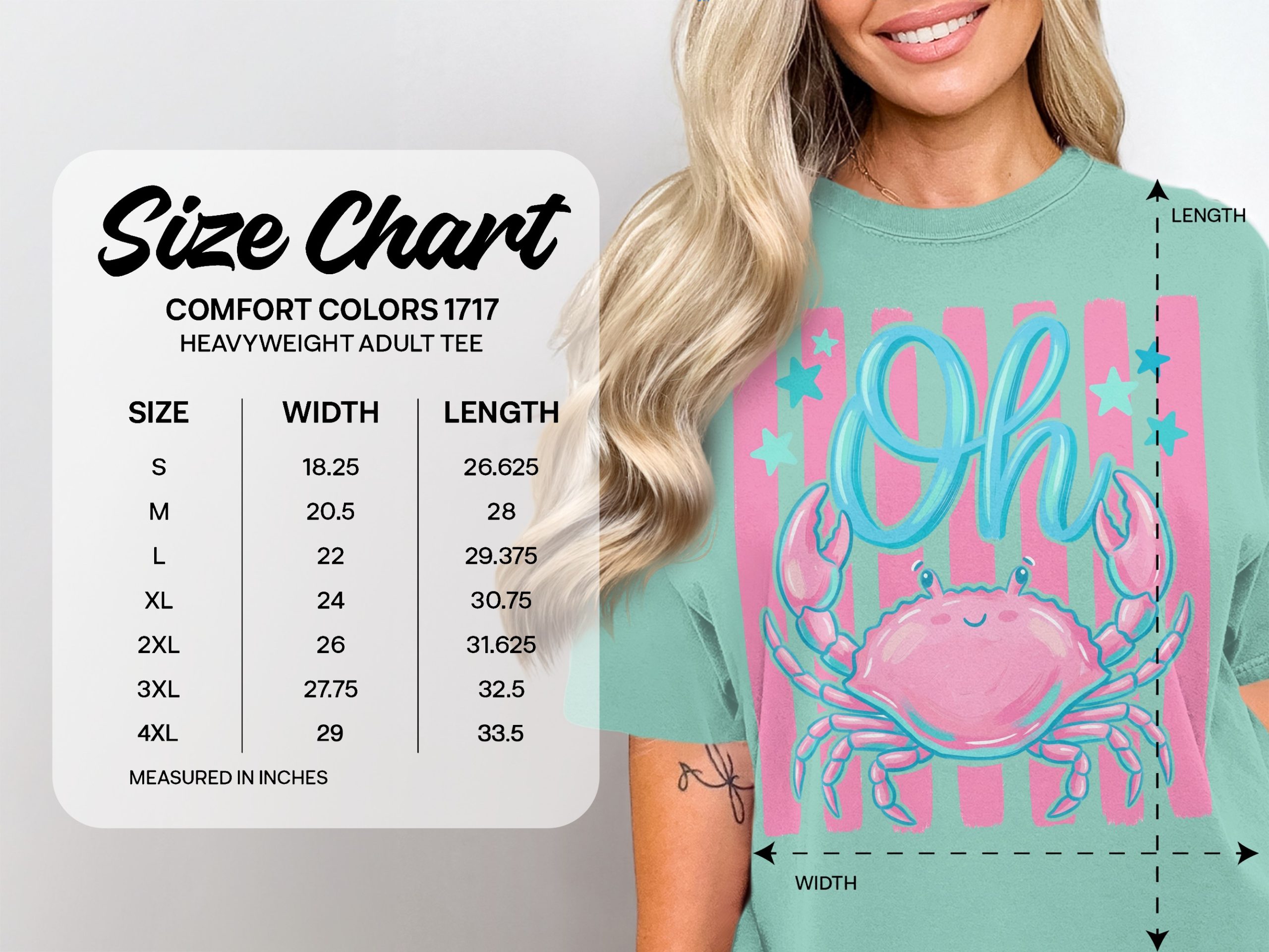 Oh So Cute Pink Crab T-Shirt, Beach Lover Summer Tee, Coastal Ocean Animal Shirt, Preppy Vibe Vacation Gift for Her - Image 3