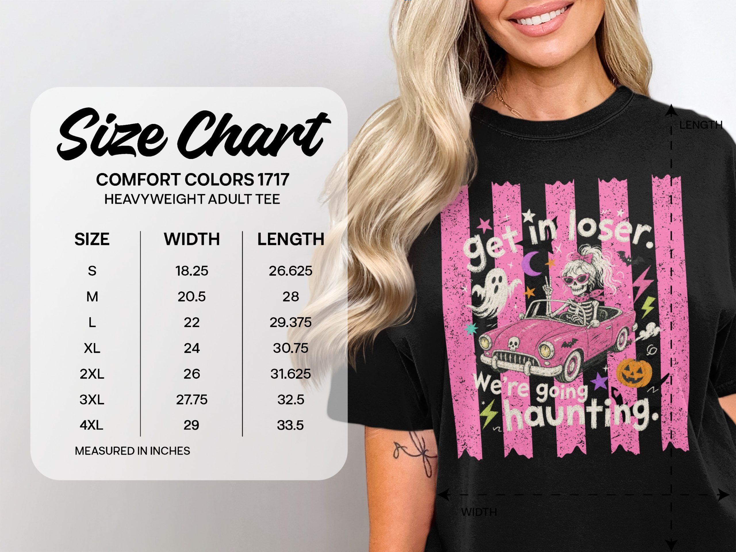 Mean Ghoul Halloween Shirt - Get In Loser We're Going Haunting Retro Funny Skeleton Barbie Driver T-Shirt - Image 6