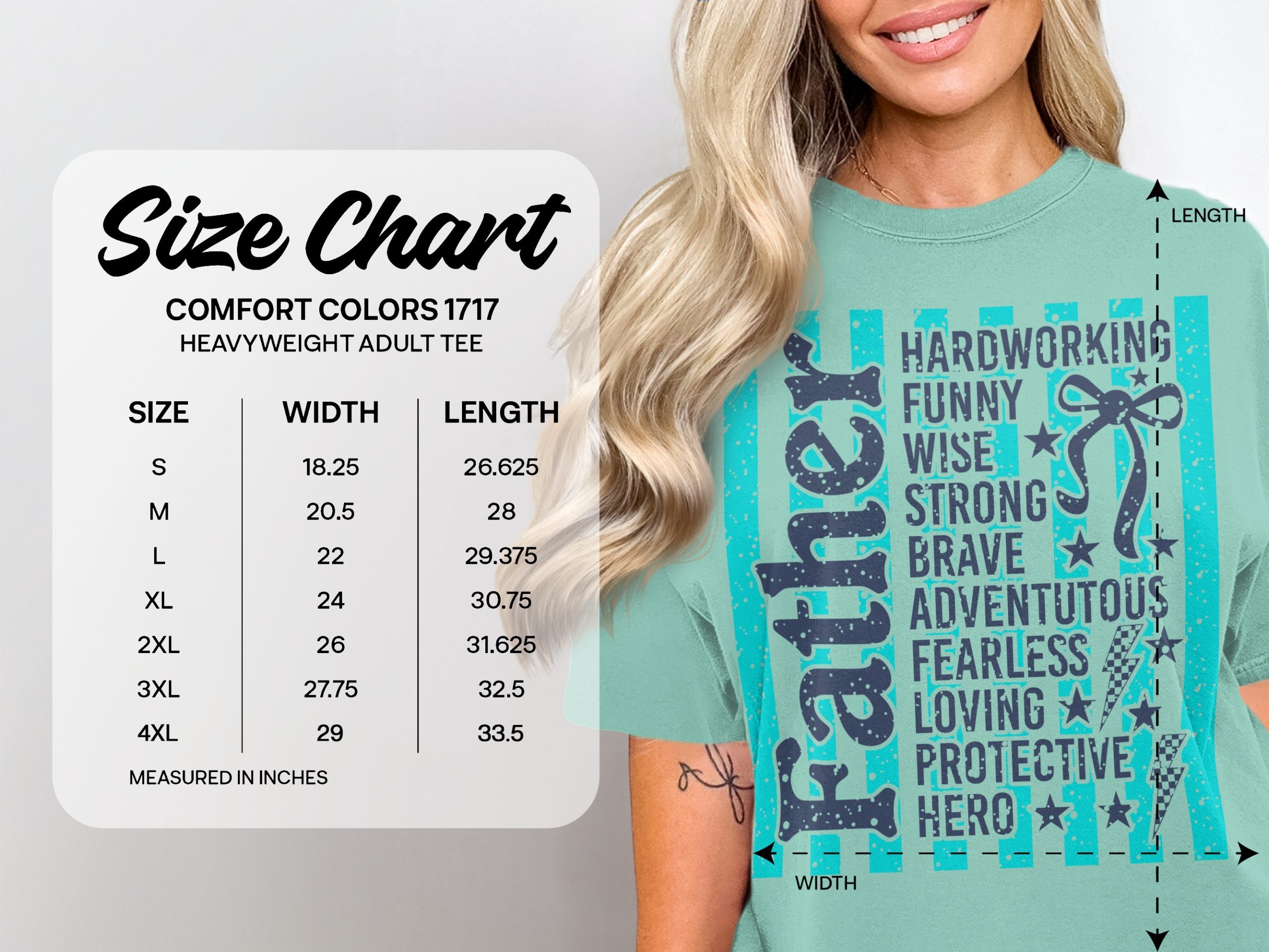Hardworking Hero Dad T-Shirt Gift for Him | Funny Wise Strong Brave Protective Loving Man Tee | Awesome Father's Day Shirt - Image 3