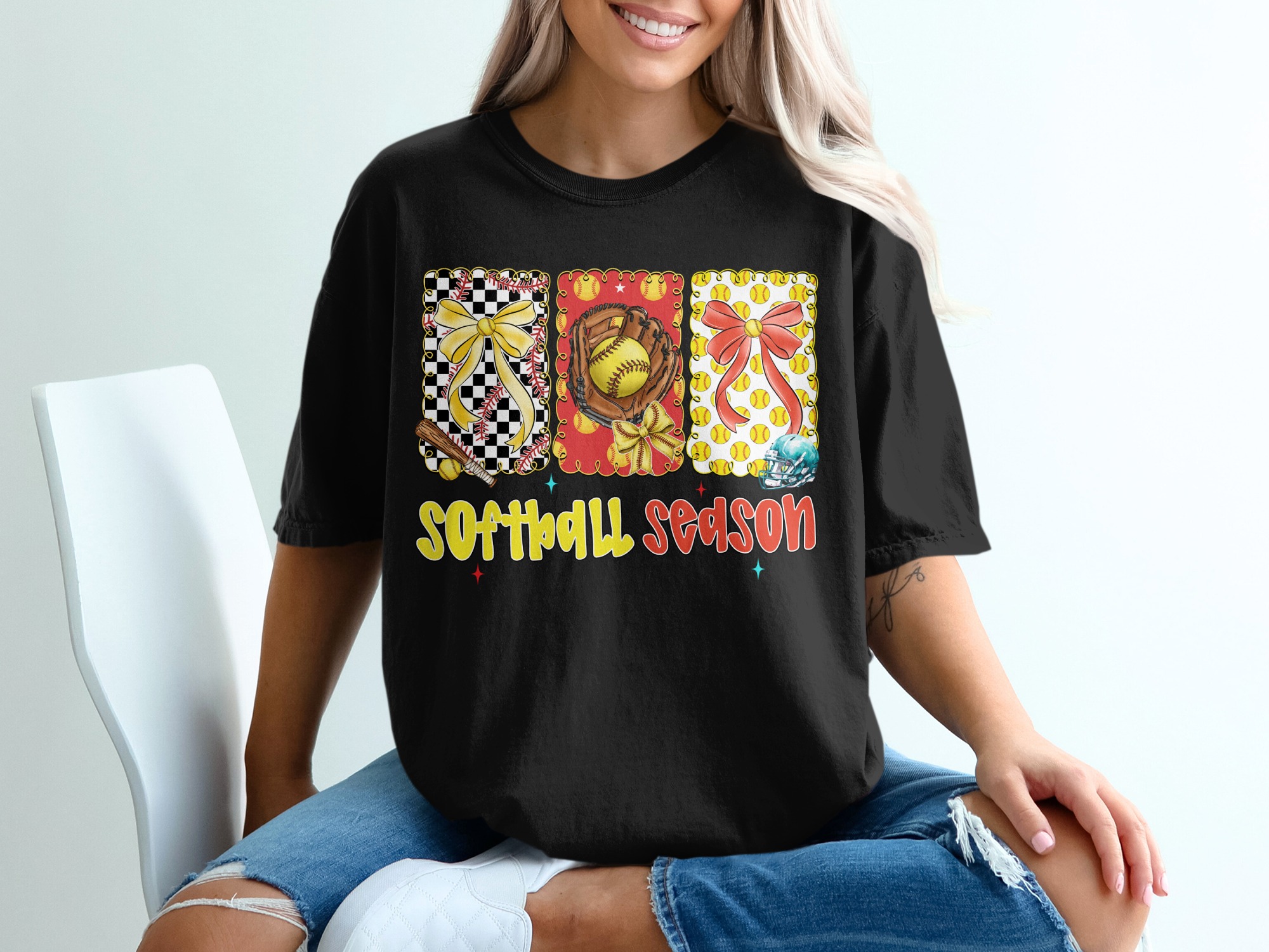 Softball Season T-Shirt, Comfort Colors® Softball Mom Tee, Player Gift, Game Day Shirt, Team Spirit Apparel - Image 2