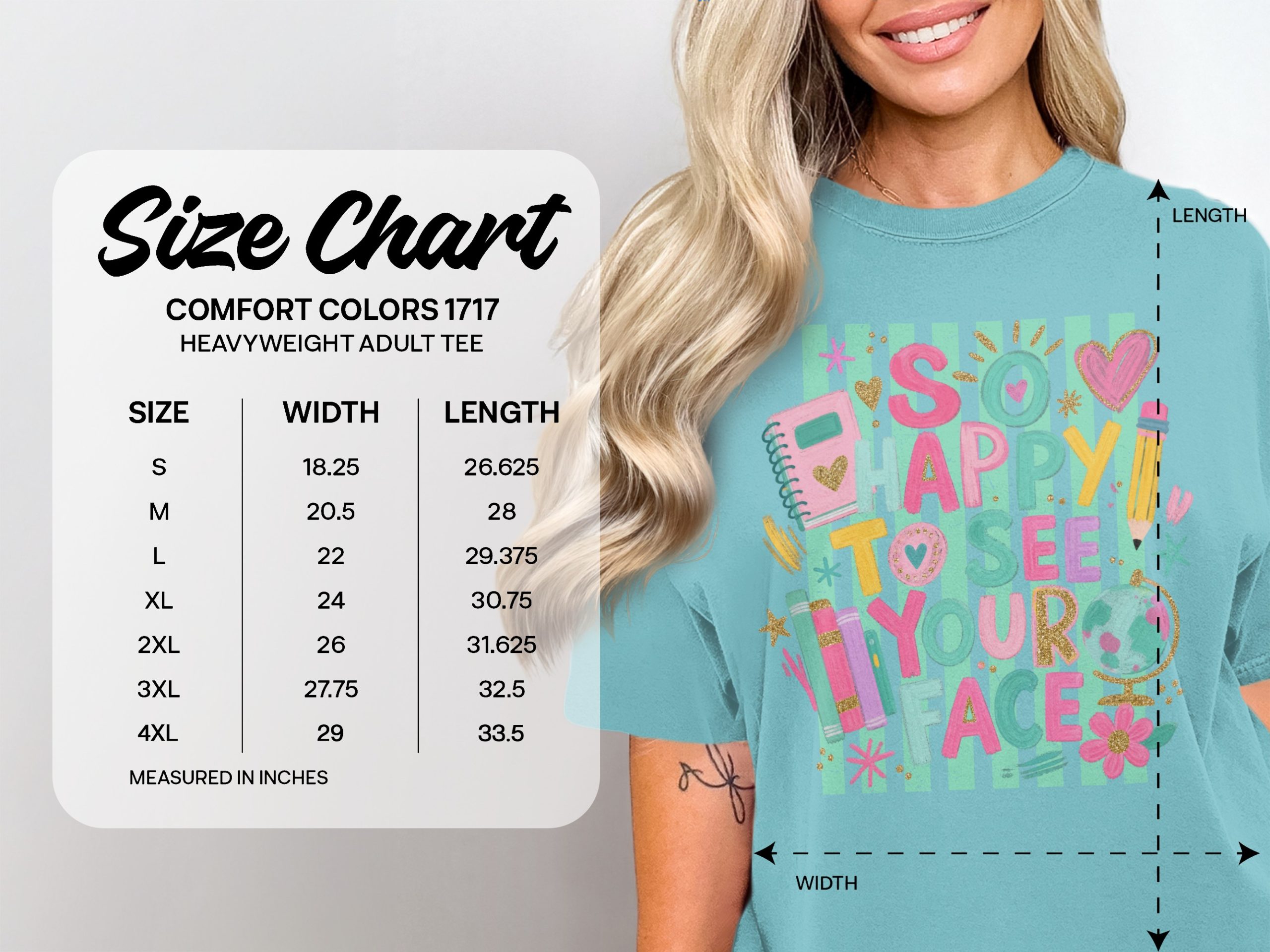 So Happy To See Your Face T-Shirt | Cheerful Teacher Shirt, Back To School Gift, Positive Educator Tee, Student Welcome - Image 6