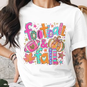 Comfort Colors ® Football & Fall T-Shirt, Vibrant Autumn Gameday Tee, Cute Pumpkin Leopard Print Graphic Shirt