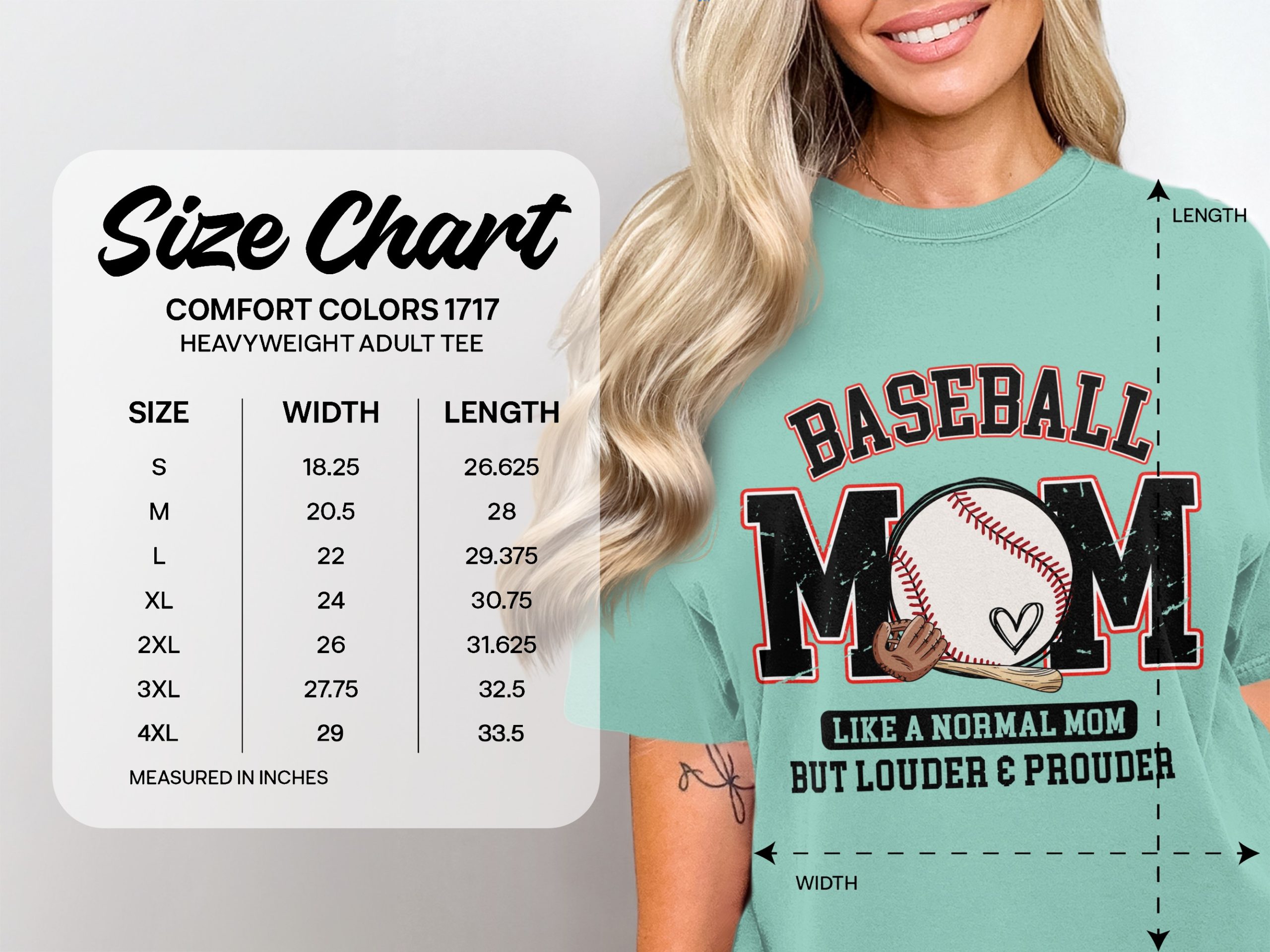 Baseball Mom T-Shirt, Comfort Colors ® Game Day Shirt, Proud Sports Mama Tee, Louder Prouder Mothers Day Gift, Little League Softball Fan - Image 4