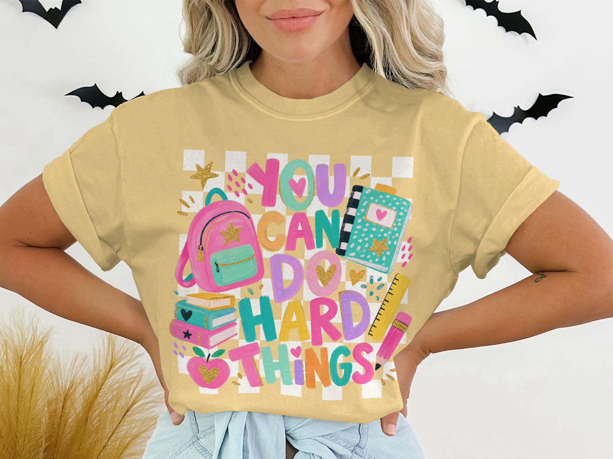 You Can Do Hard Things T-Shirt, Empowering Teacher Student Tee, Back to School Motivational Shirt, Positive Growth Mindset Gift - Image 13