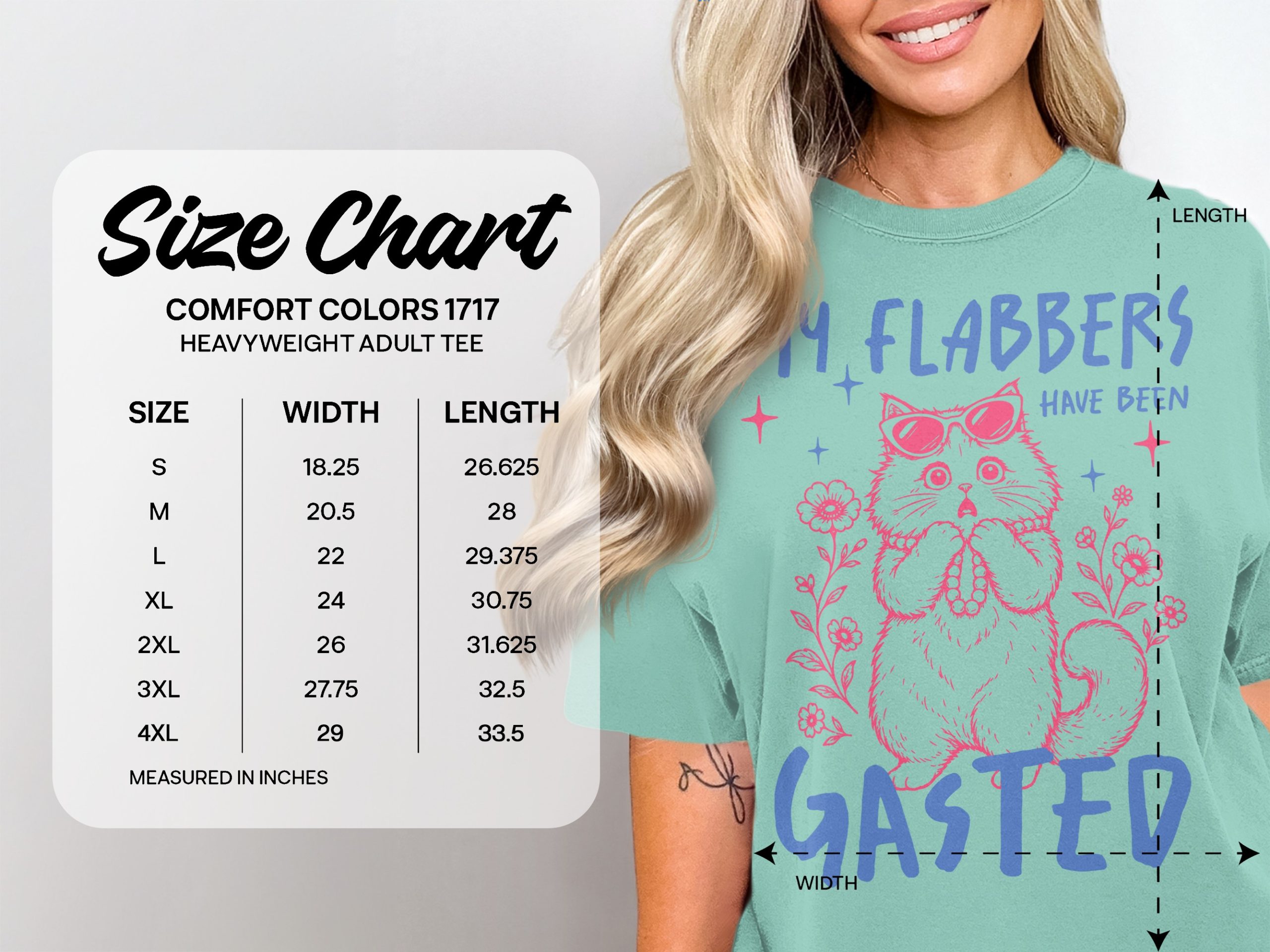 My Flabbers Have Been Gasted T-Shirt, Comfort Colors ® Cute Cat Lover Tee, Funny Coquette Aesthetic Shirt, Whimsical Pet Owner Gift - Image 4