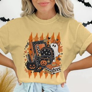 Spooky Cute Teacher Halloween T-Shirt, Back To School Ghost Pumpkin Tee, Fall Educator Shirt Gift, Funny Autumn Outfit for Her