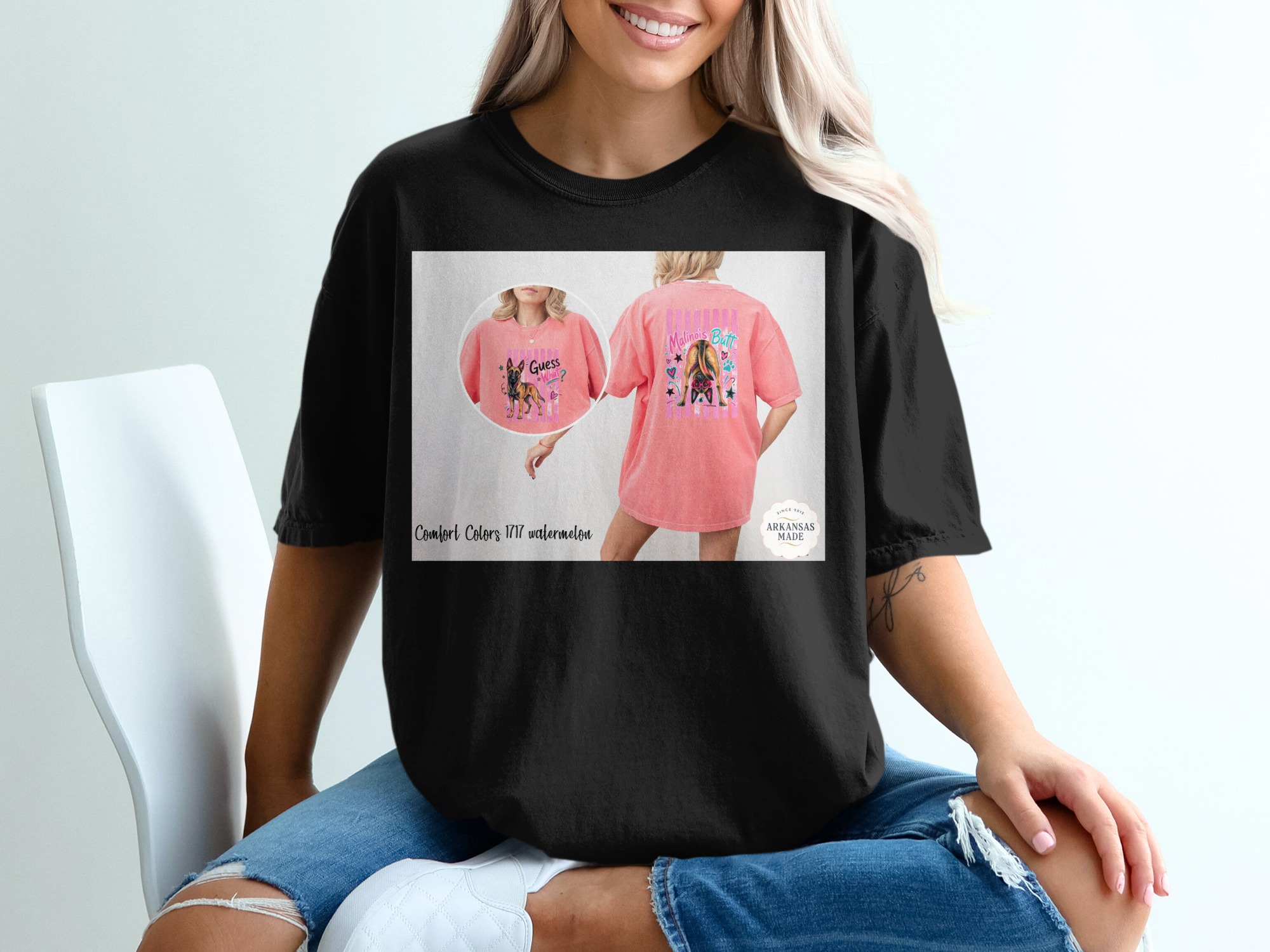 Malinois Butt T-Shirt, Funny Belgian Malinois Dog Mom Shirt, Cute Malinois Lover Gift, Dog Owner Apparel, Pet Parent Tee - Image 2