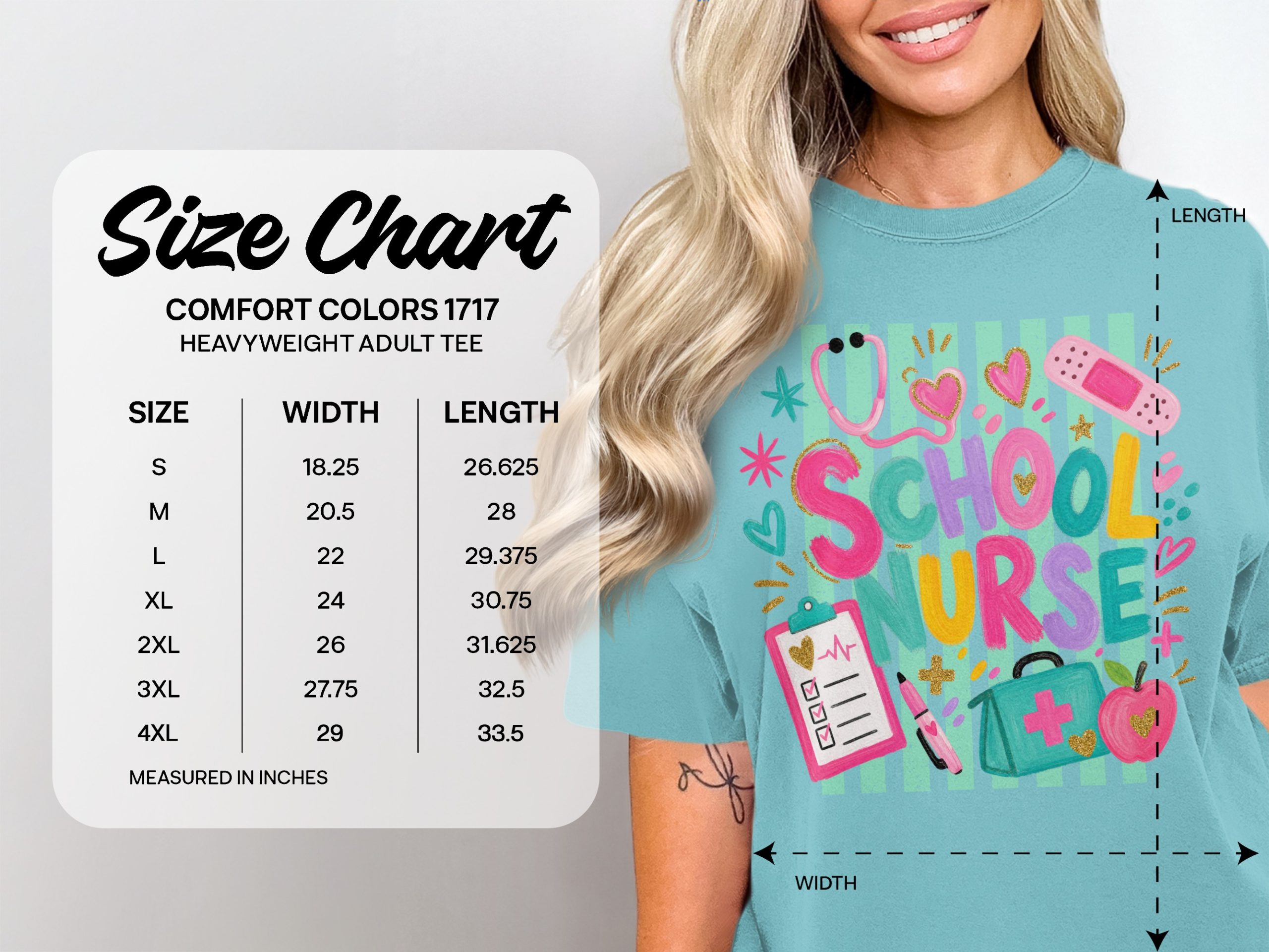 School Nurse T-Shirt, Colorful RN Appreciation Tee, Cheerful Healthcare Worker Gift, Registered Nurse Life Top for Back to School & - Image 6