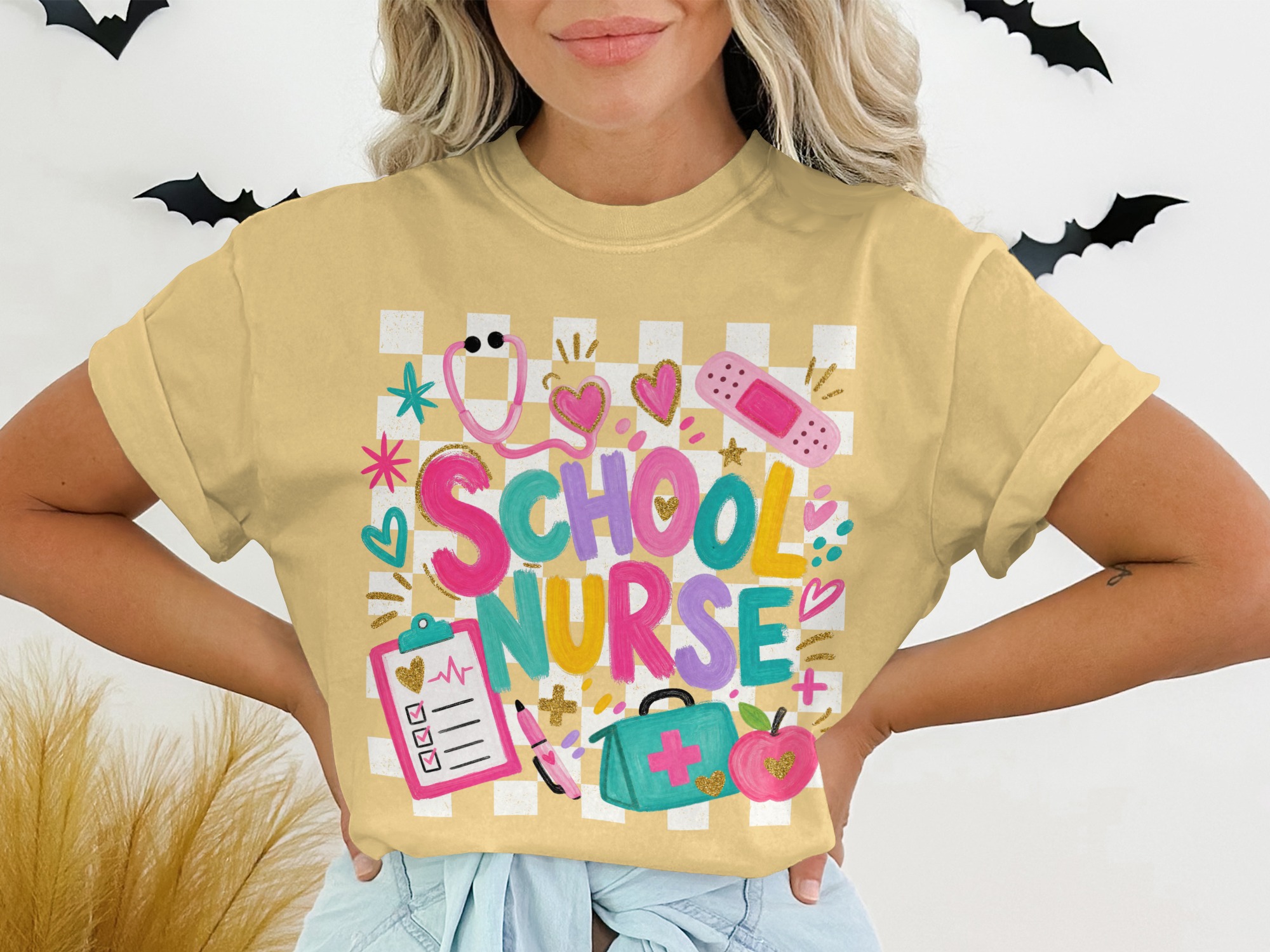 School Nurse T-Shirt Cute Appreciation Gift Colorful Nurse Squad Tee Back To School Nurse Shirt - Image 7
