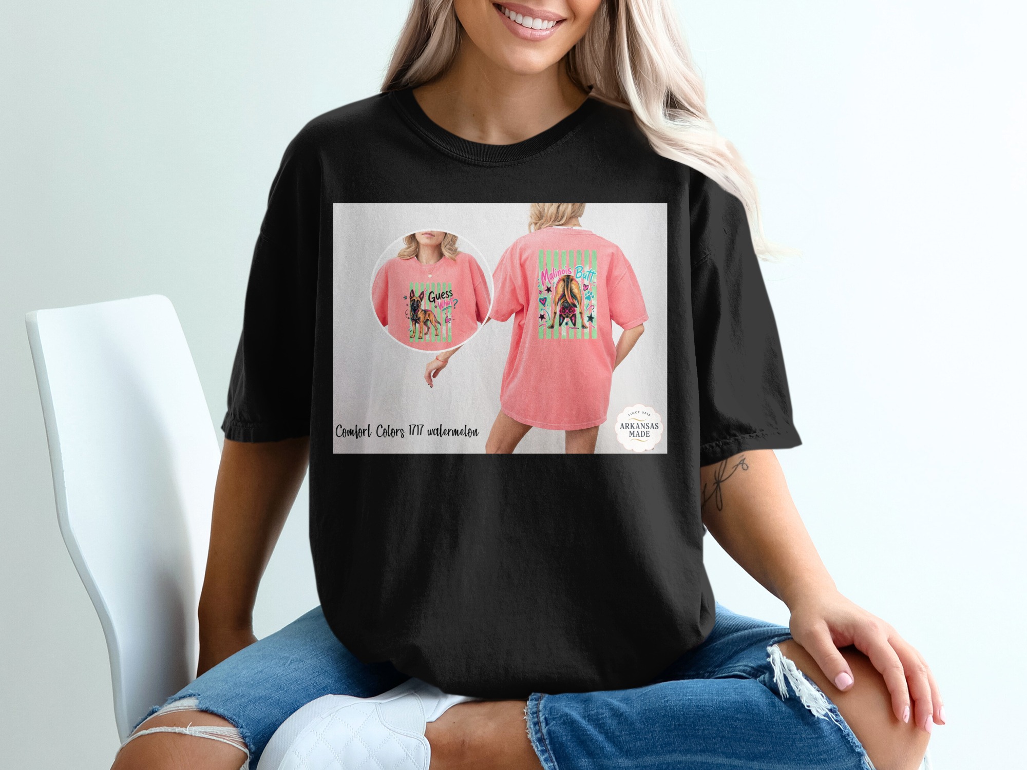 Funny Malinois Butt T-Shirt for Dog Lovers, Belgian Malinois Mama Tee, Cute Pet Owner Gift Idea - Image 2