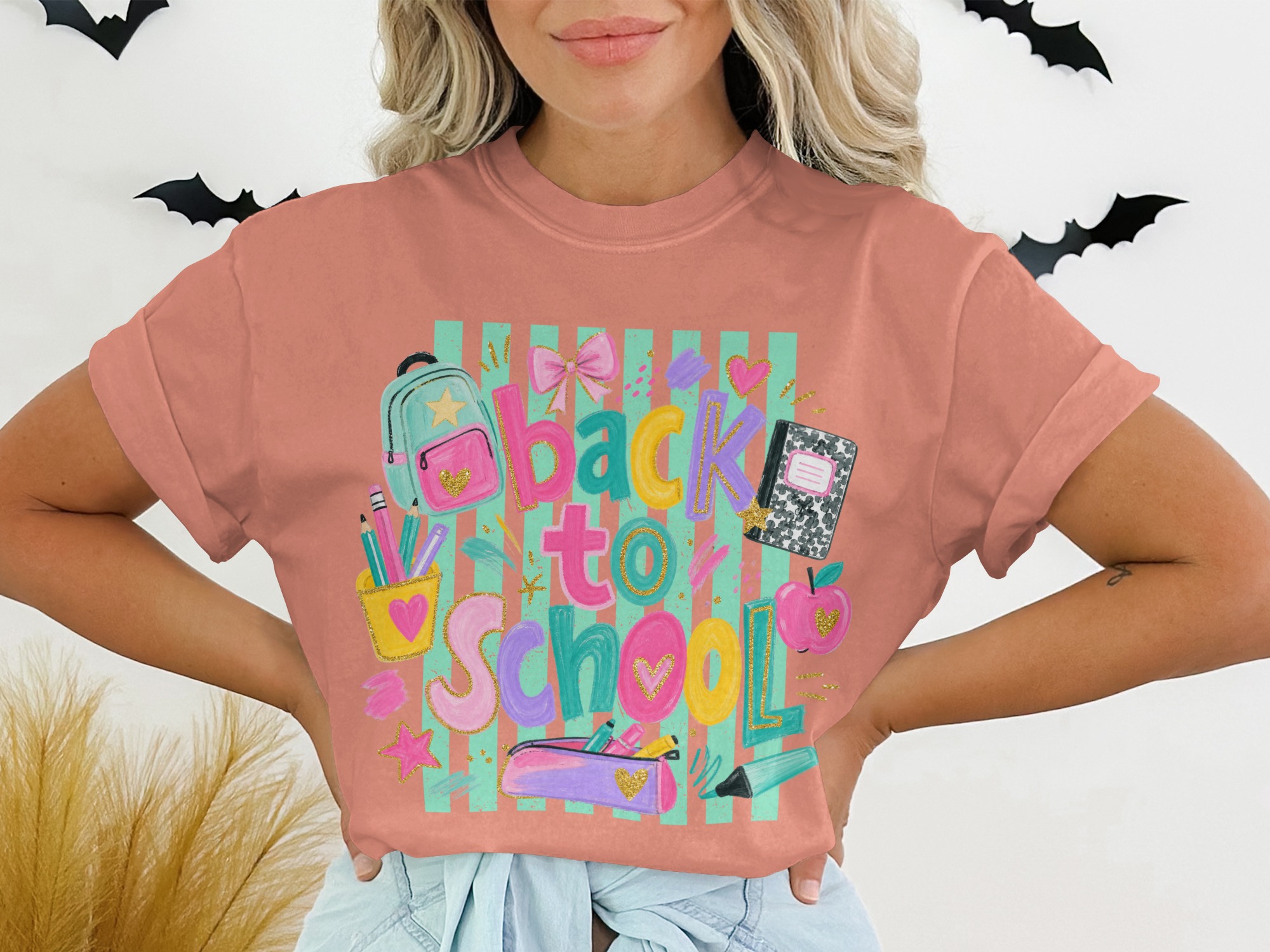 Back to School T-Shirt | First Day of School Tee | Teacher Appreciation Gift | Student Supplies Colorful Shirt | New Academic Year - Image 2