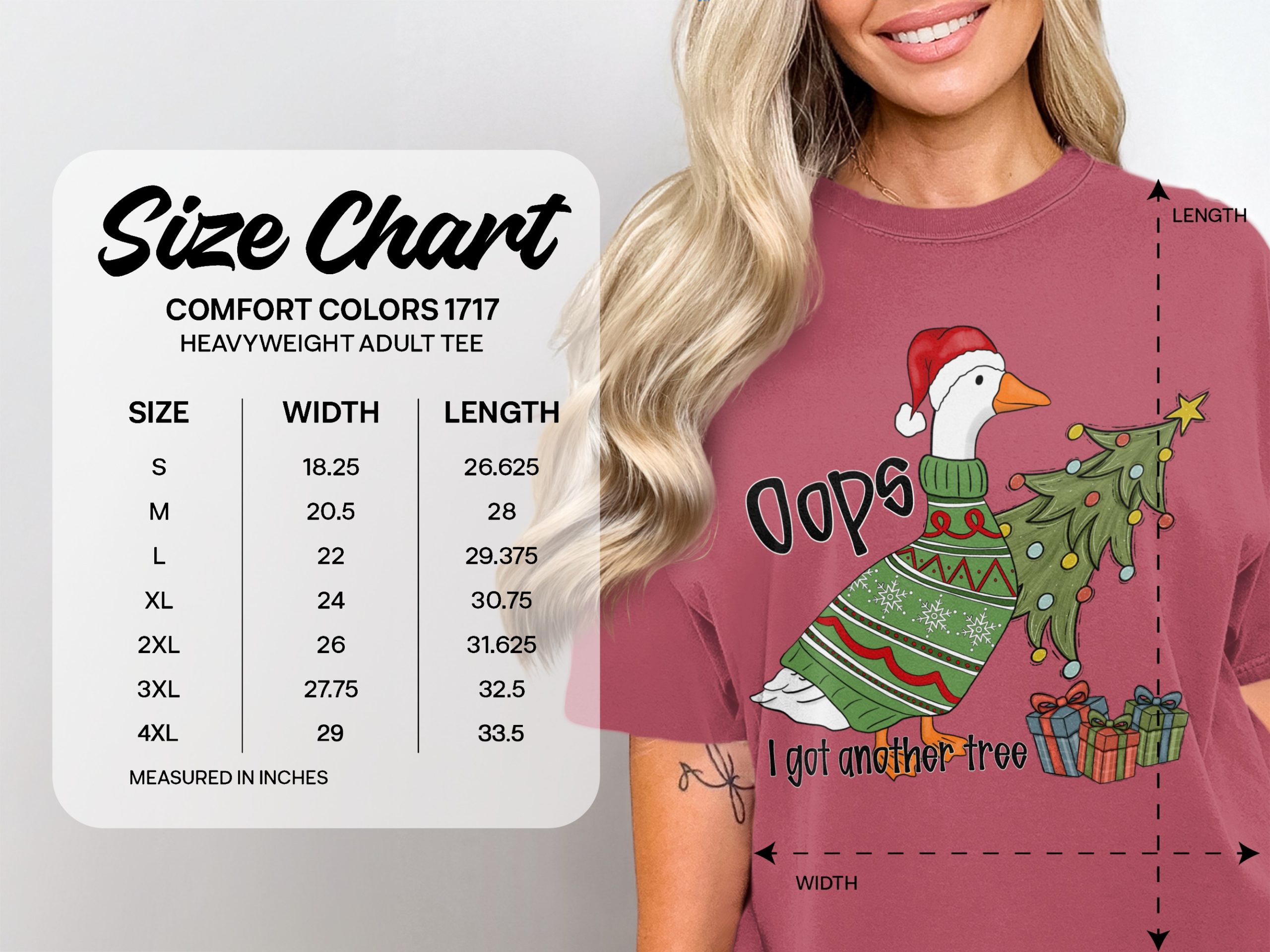 Funny Christmas Goose T-Shirt, Ugly Sweater Style Holiday Tee, Oops I Got Another Tree, Festive Humor Animal Shirt, Gag Xmas Gift - Image 5