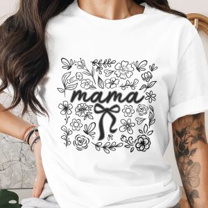 Mama Floral Butterfly T-Shirt, Comfort Colors ® Mama Shirt, New Mom Gift, Motherhood Tee, Boho Cottagecore Mom Top, Flower Lover Gift