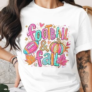 Comfort Colors ® Football & Fall T-Shirt, Trendy Groovy Pumpkin Spice Season Tee, Game Day Outfit, Autumn Apparel