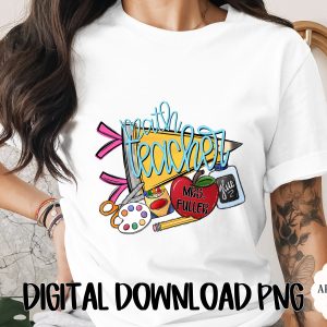 Math Teacher Shirt Personalized, Back To School Teacher Appreciation Gift Tee, Custom Educator Presents Elementary Middle School Team