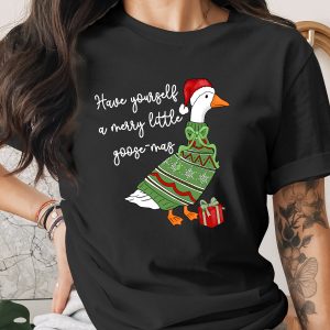 Merry Goosemas Digital Download PNG for T-Shirts, Funny Christmas Sweater Goose Clipart, Holiday Funny Farm Animal Graphic File