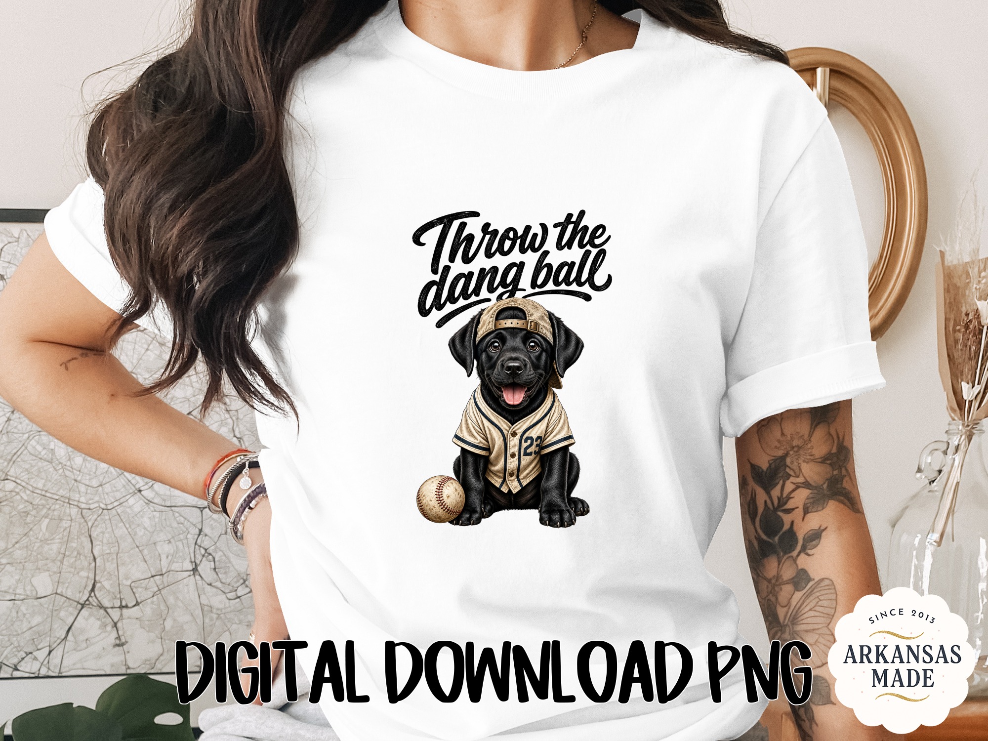 Throw the dang ball Dog SVG PNG, Baseball Labrador Puppy Digital Download, Sports Pet Lover Shirt Design File for Crafters