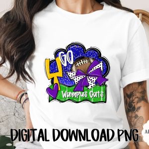 Go 4 It! Football Game Day PNG Digital Download for Team Spirit Apparel, Personalized Fan Shirt Sublimation Design for Football Mom Gift