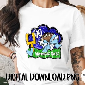 Customizable Football Game Day Digital PNG, Personalized Team Spirit Goal Post Design, Football Mom Instant Download File