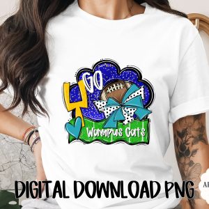 Personalized Football Game Day Digital Design, Custom Team Spirit Go Big Goalpost PNG, DIY Sports Fan Shirt Sublimation Graphic Download