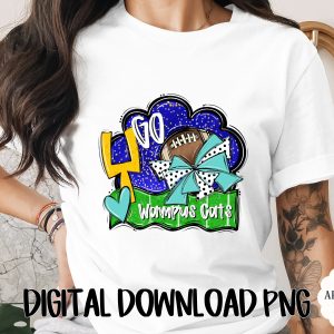 Football Game Day Digital Download PNG, Personalized Go Team Spirit Graphic, Sports Mom Sublimation Design, Customizable Fan Art