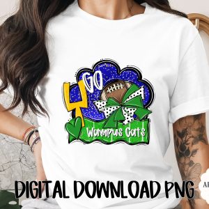 Football Game Day Digital Download PNG for Team Spirit Sublimation, School Sports Design, Personalized Football Mom Gift Art