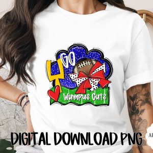Football Game Day PNG Digital Download for Fan & Mom, Personalized Team Spirit PNG Sublimation Design, Custom Sports Artwork