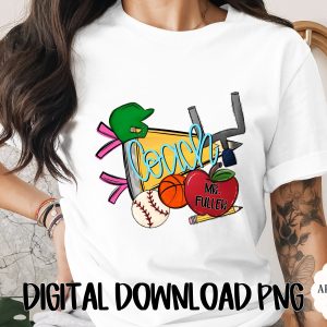 Coach Appreciation Gift Digital PNG, Multi Sport Coach Design, Baseball Basketball Apple Pencil File, End of Season Thank You Coach SVG