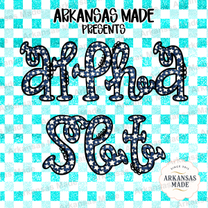 Patriotic Starry Alpha Set PNG, Americana Font Letters, Fourth of July Sublimation Design, USA Alphabet Digital Download