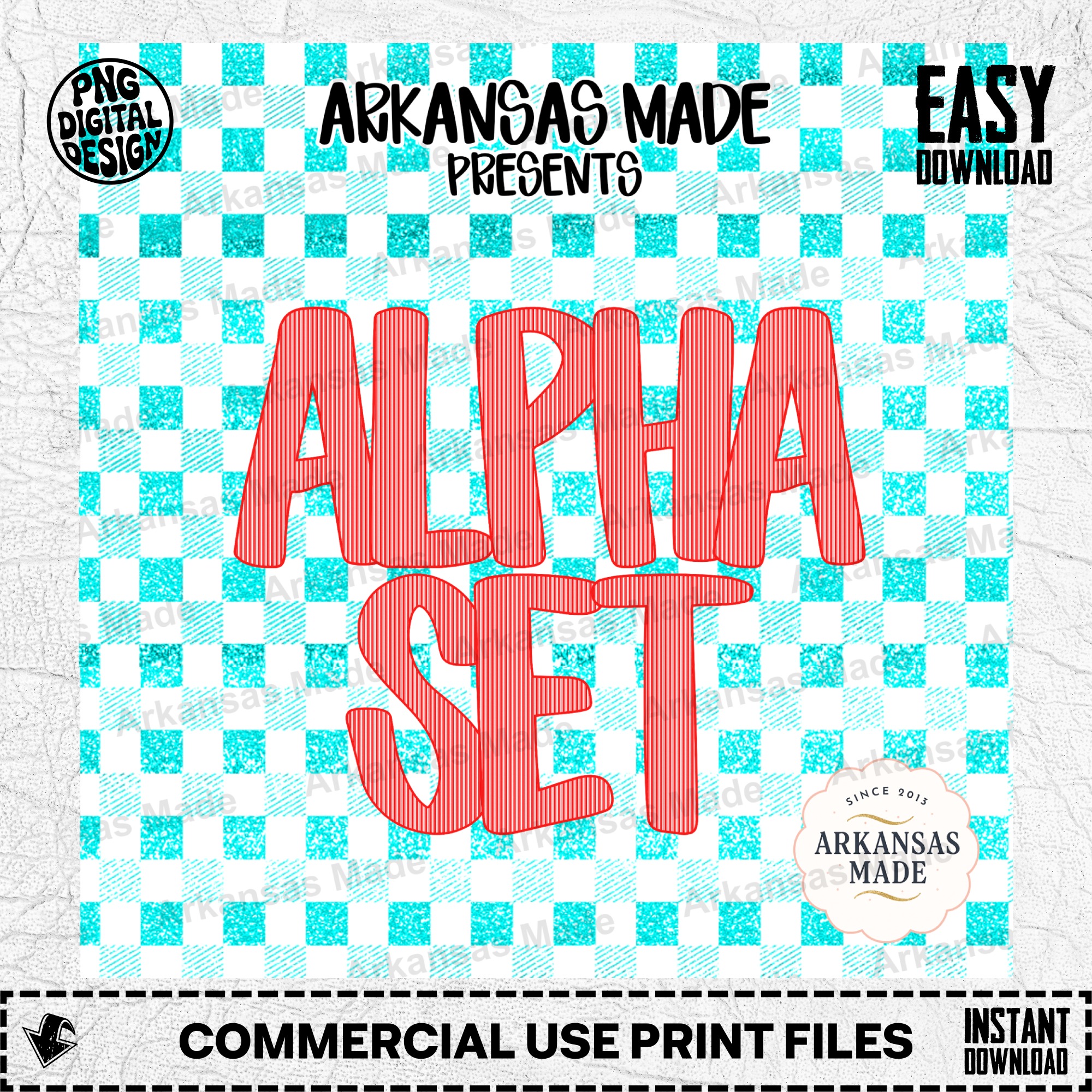 Red Pinstripe Alpha Set PNGs, Striped Letters Bundle, Digital Alphabet Clipart, Varsity Font Instant Download for DIY Crafts, T-shirt Design - Image 2