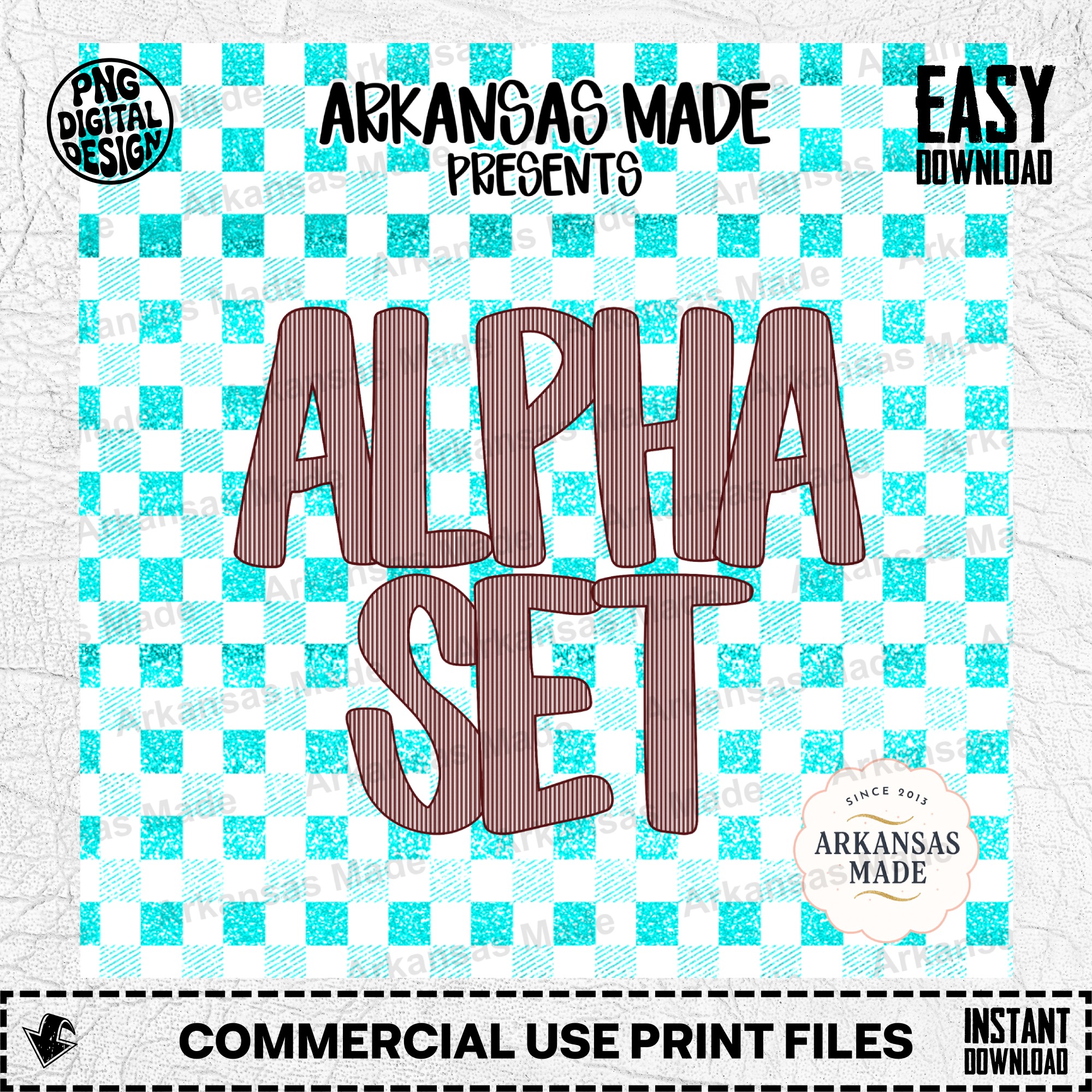 Striped Alphabet PNGs, Rustic Lined Letter Digital Download, Vintage Farmhouse Font Clipart for T-Shirts, Sublimation & Crafts - Image 2