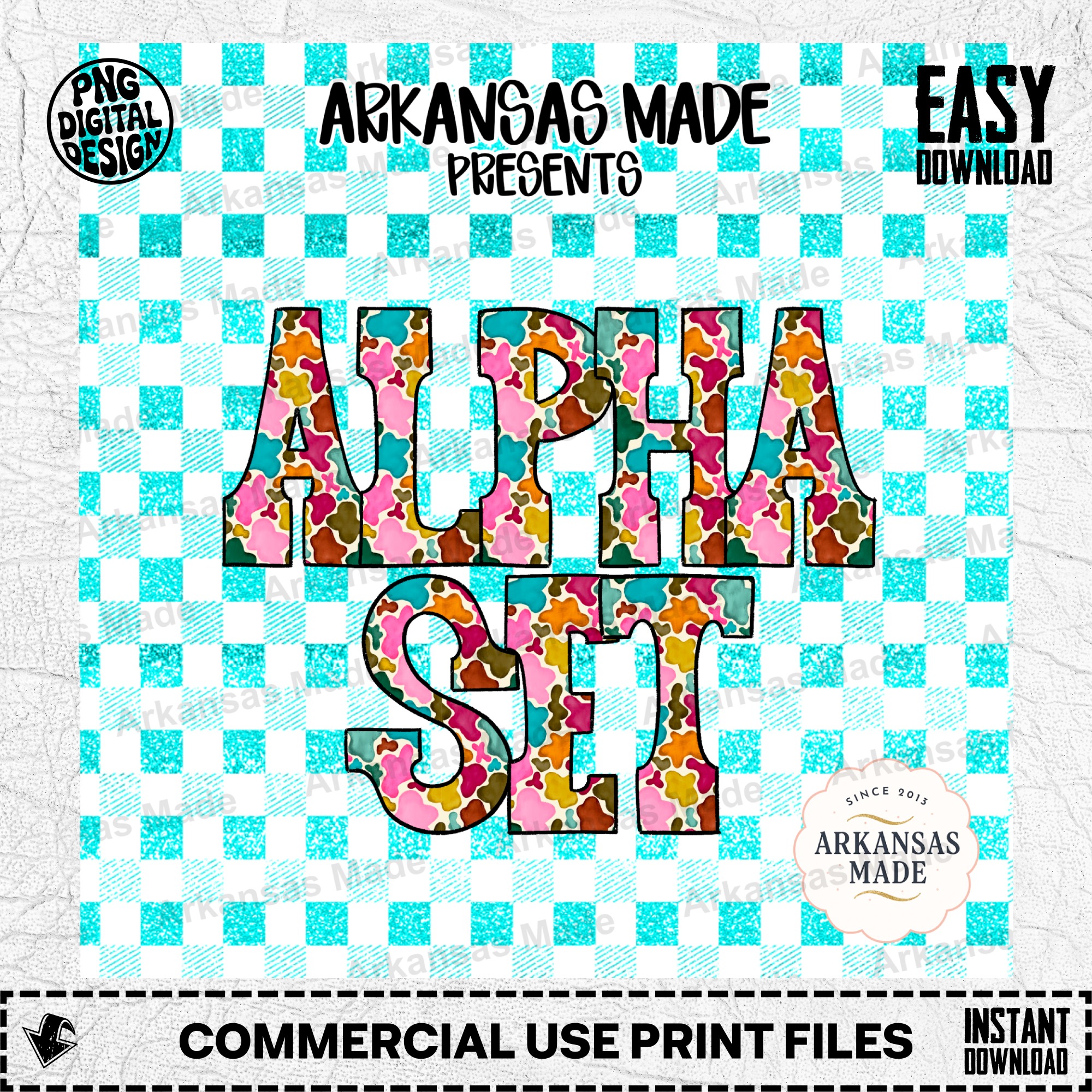 Trendy Cow Print Alpha PNGs Set, Colorful Western Alphabet Sublimation Design, Digital Letters & Numbers for Custom Crafting, Shirts - Image 2