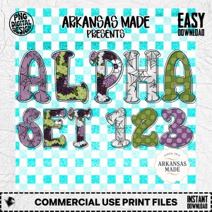 Halloween Alphabet Set PNG Sublimation Files | Spooky Letters & Numbers Digital Download for Crafter T-shirt Print