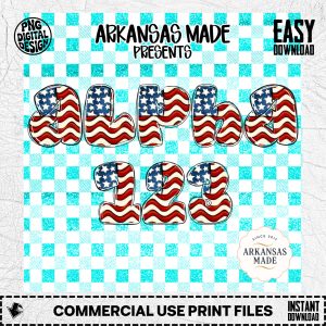 American Flag Alphabet PNGs, 4th of July Letters Numbers, Patriotic USA Sublimation Digital Download, Commercial Use Font