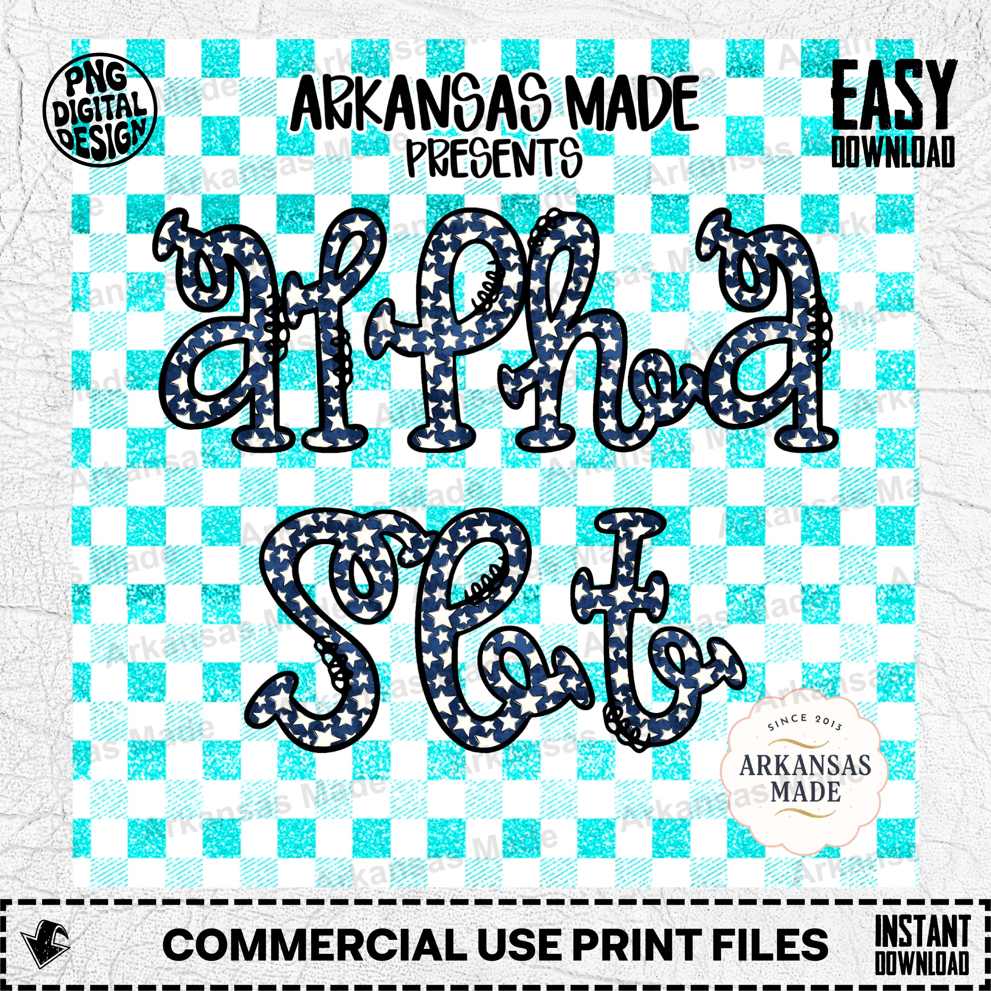 Patriotic Starry Alpha Set PNG, Americana Font Letters, Fourth of July Sublimation Design, USA Alphabet Digital Download - Image 2