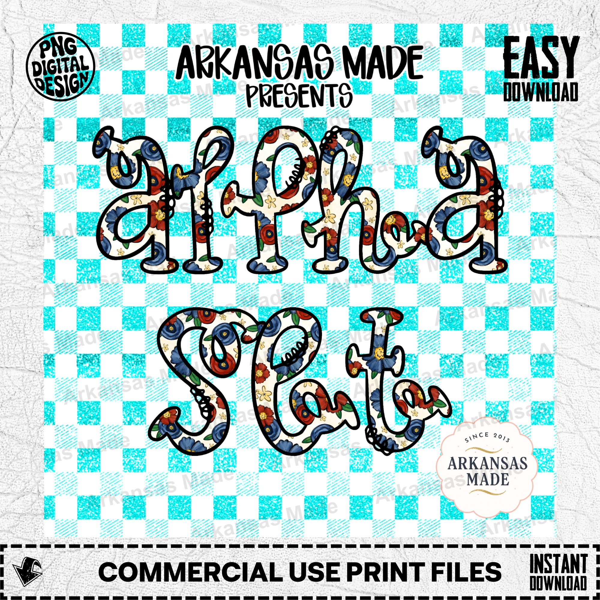 Floral Alpha Set PNG, Rustic Flower Letters Alphabet Sublimation Design, Country Blooms Digital Download Clipart for DIY T-shirts & Crafts - Image 2