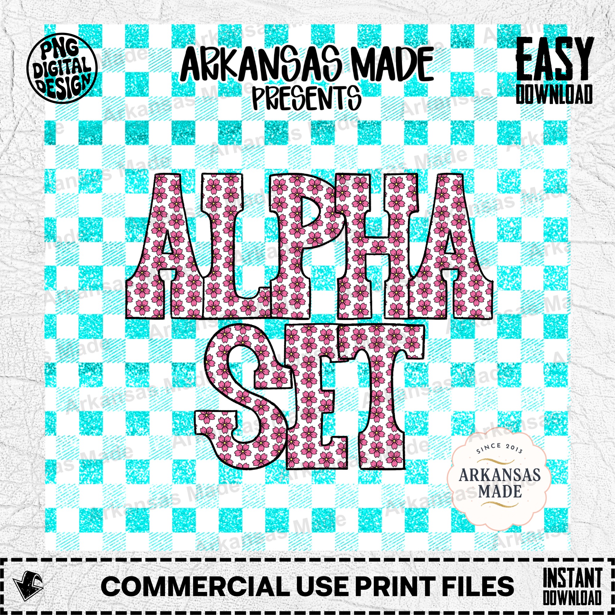 Cherry Blossom Floral Alphabet PNG Set, Pink Flower Letters Font, Cute Spring Blossom A-Z Digital Download, Crafter's Alpha Pack - Image 2