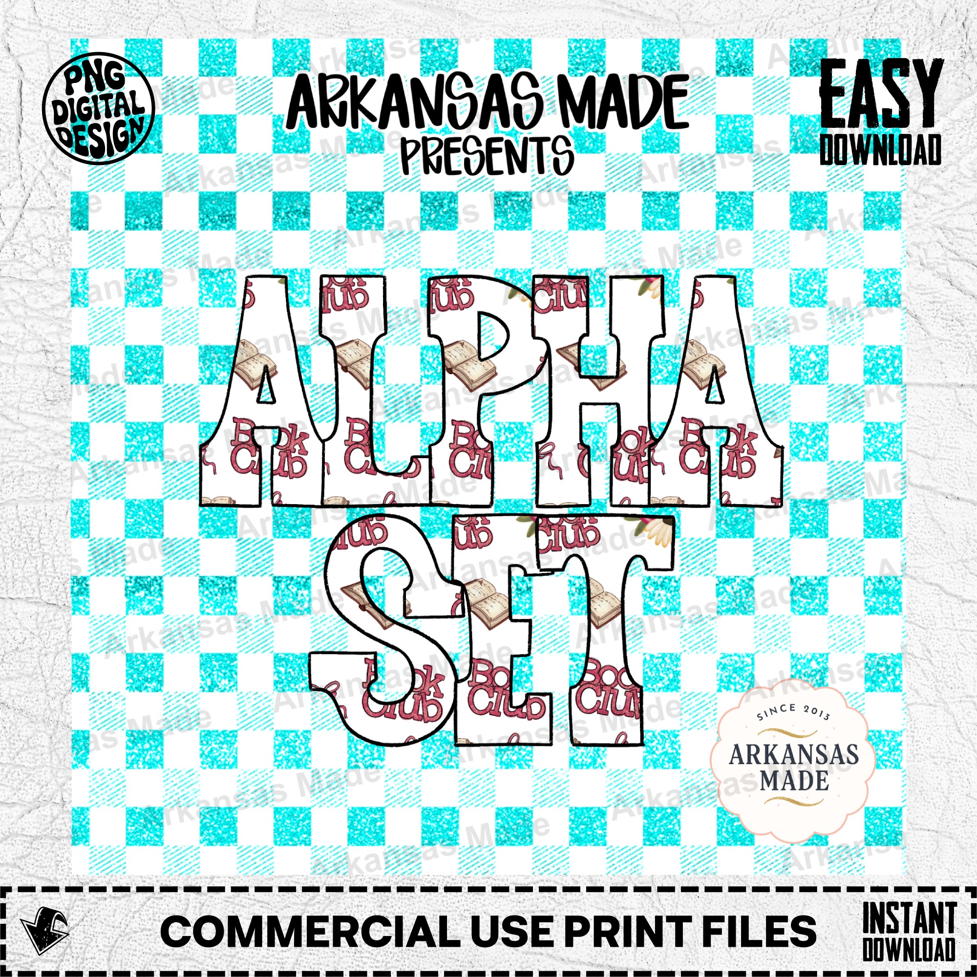 Book Lover Alpha PNG Set, Book Club Letters Alphabet, Digital Download for Bookworm Crafters, Cozy Reading Graphics - Image 2