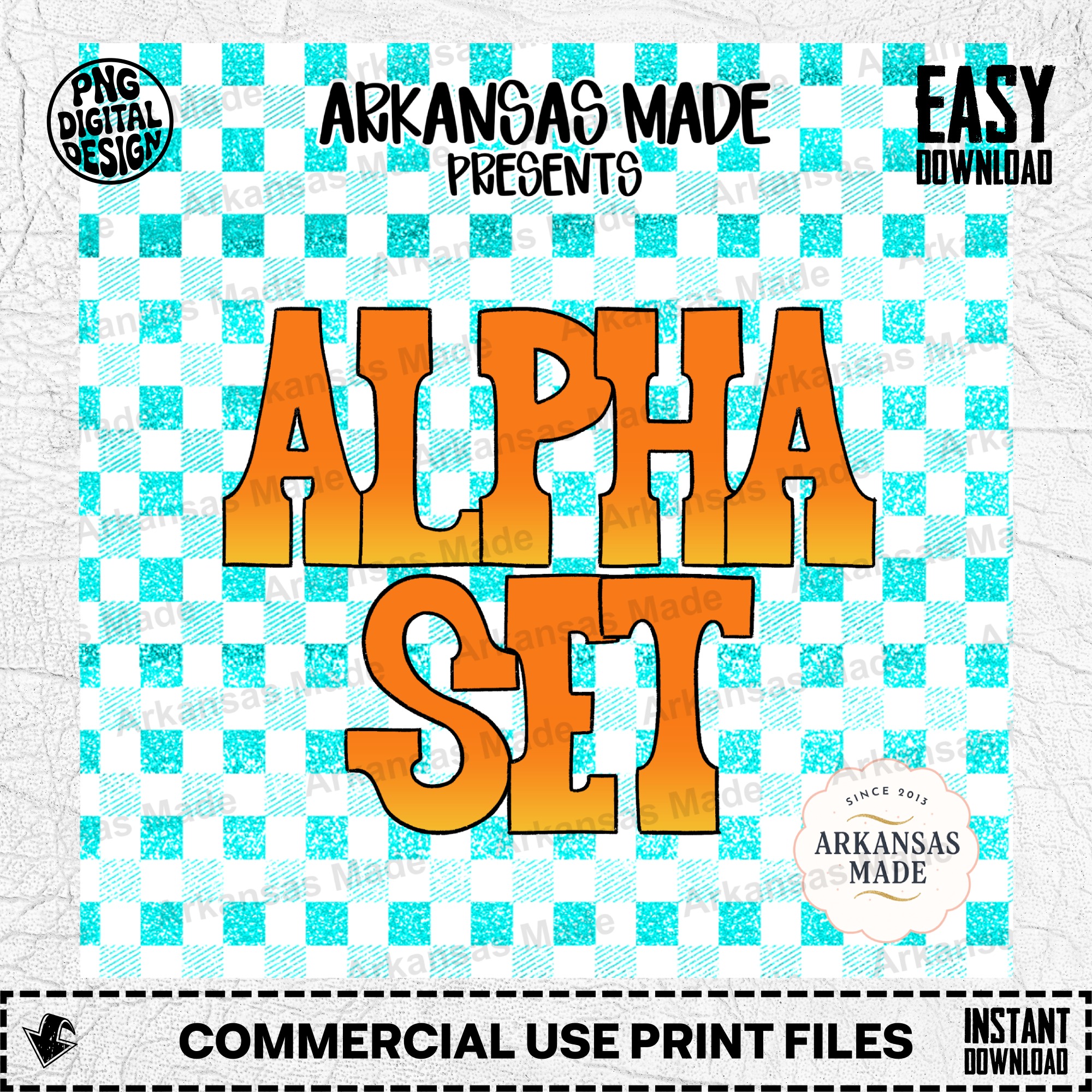 Bold Orange Yellow Gradient Alpha PNGs Set for Sublimation & Crafts | Varsity Block Letter Alphabet Digital Download, T-Shirt Design Letters - Image 2