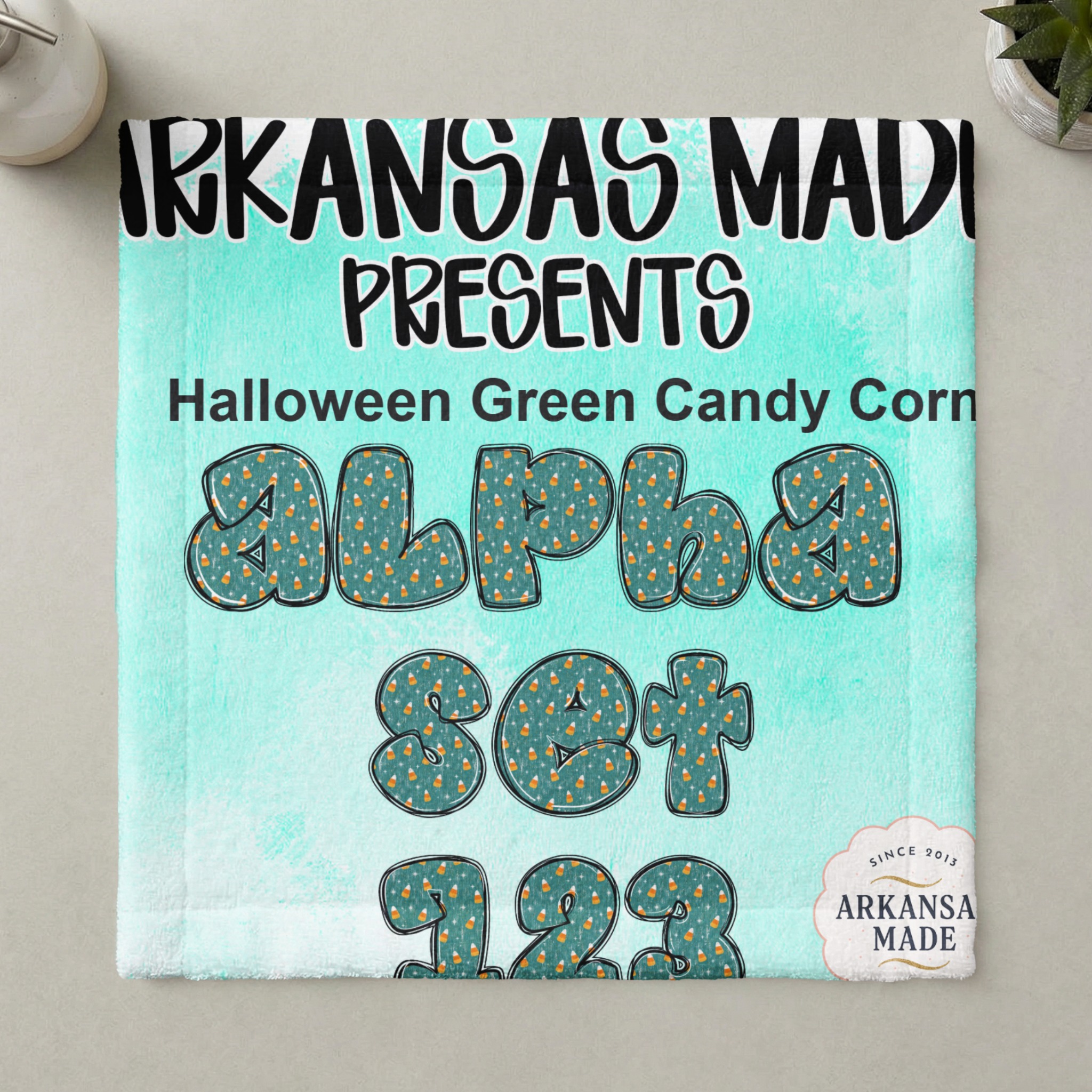 Halloween Green Candy Corn Alpha Set 123 Digital Alpha PNGs | Spooky Letters & Numbers Bundle for Sublimation & Fall Crafts DIY - Image 5