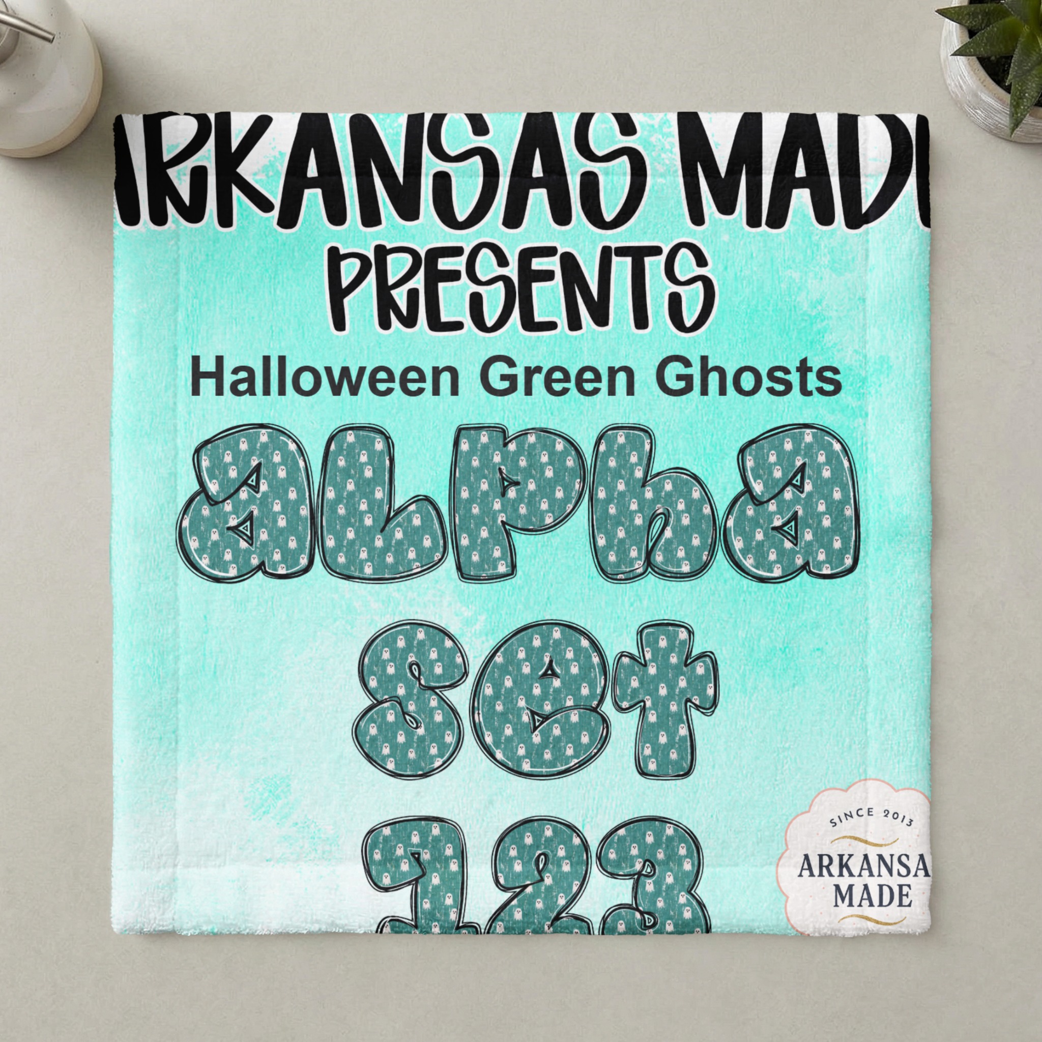 Halloween Green Ghosts Alpha Letter PNGs - Spooky Ghost Digital Alphabet Clip Art for Sublimation & Crafts - Image 5