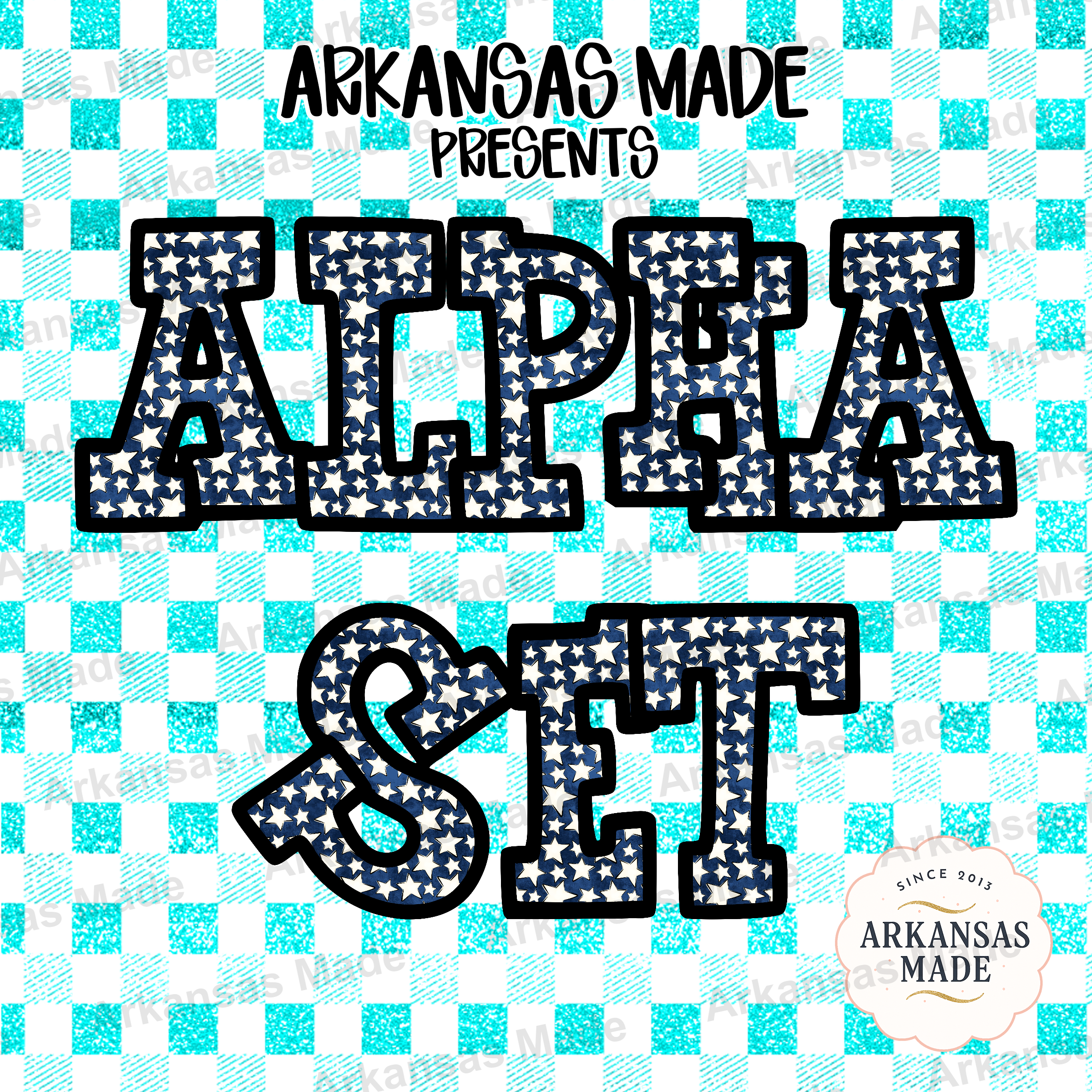 Distressed Navy Star Alpha Set PNG, Patriotic Digital Alphabet Letters, Americana Font Sublimation Design, Crafting Clipart Download