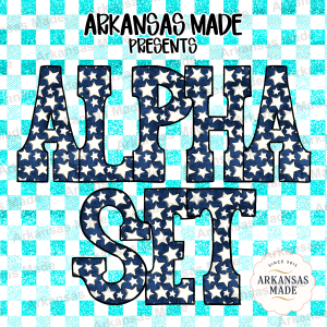 Patriotic Star Letters Alpha Set PNG Bundle, Americana Alphabet Digital Download for 4th of July Crafts